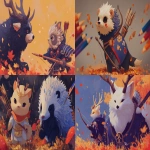 **🍂🦨🏹⚔️ 🌈✏️ --ar 7:4 --sref 79 --sv 4 --sw 100** - <@370960263245070346> (fast)
-# Create, explore, and organize on [midjourney.com](<https://midjourney.com/imagine?from_discord=1>)