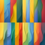**Minimalistic abstract background, smooth gradient, clean texture, simple design, 4 different vibrant color variations (blue, green, yellow, red), plain and uniform, perfect for advertising banners --ar 16:9 --v 6.0** - Variations (Strong) by <@574327435223629844> (fast)