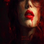 **a lip with smudge red lipstick, keep the face in dark, dont let people see face of women, a red light , with big Title on cover as "Lipstick in Red Light", red and black tone, main focus on text, and lipstick hinted subtly or in background, illustrationa as if oil painting --v 7.0 --ar 3:2** - Image #3 <@1089175181701947543>