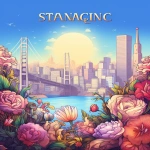 **coloring book cover drawing San Francisco, in the style of mixes realistic and fantastical elements, dreamlike illustrations, bloomcore, tasteful use of negative space, no text, sketchfab, adventurecore, magic realism --ar 83:107 --v 5.2** - Image #2 <@1144501518293282817>