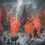 **geomagnetic storm in an apocalyptic tolkienesque world, human, elves, gnomes, and dwarfs can be seen running about in panic --ar 16:9 --p rp5dxji --v 7.0** - Image #1 <@480446086046154782>