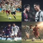 **messi vs ronaldo in front of millions of people playing soccer** - <@1004461811724210356> (fast)