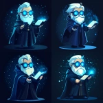 **Futuristic legal wizard mascot, glowing blue eyes, wearing a judge robe mixed with a wizard cloak, holding a digital scroll and a smartphone, cartoonish but clean, high-tech magical vibe, flat design - vector art --s 250** - Variations (Strong) by <@844314166369583134> (fast)
-# Create, explore, and organize on [midjourney.com](<https://midjourney.com/imagine?from_discord=1>)