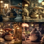**Totoro reimagined in the style of belle epoque ; in the style of cinematic style photography, photorealistic images, ray tracing, subsurface-scattering, realistic lighting, live action 3D rendering --v 7.0 --p 7u4x1qi --ar 3:5** - <@1018138887199129620> (relaxed)