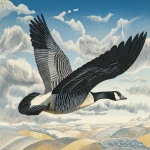 **barnacle goose in flight by Eric Ravilious --ar 5:4** - Image #2 <@1015631618645438535>
