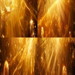 **Divine golden light rays descending from heaven onto floating elemental symbols (fire flame, water droplet, air swirl, earth crystal), angelic wings in background, warm amber and gold color palette, hyper-realistic spiritual energy, cinematic photography --ar 4:1 --v 6.0** - Variations (Strong) by <@900787127892180992> (relaxed)
