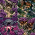 **The crew is fighting into the lavender dungeon --chaos 30 --ar 5:6 --raw --stylize 500 --v 7.0** - <@161240424890105856> (relaxed)