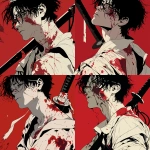 **original anime character, hand-drawn portrait style, thick bold outlines, clean cel-shading, visible sketch lines, crosshatching on fabric folds and underlying anatomy, ultra-detailed line art with zero clutter, sharp and defined facial features, full-color rendering, high visual clarity of face and body, character-centered composition include multiple perspective variants: frontal heroic close-up (face and torso squared), three-quarter angle showing jawline and stance depth, low-angle upward shot for size and presence, high-angle downward for clothing detail, side profile close-up with flowing fabric and sharp expression uncluttered background, zero special effects, only character and clothing, emphasis on silhouette, expression, pose, and detailed costume, anime character design with clear visual logic --niji 6 --raw** - Variations (Strong) by <@266429059049848832> (fast)
-# Create, explore, and organize on [midjourney.com](<https://midjourney.com/imagine?from_discord=1>)