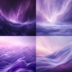 **Waves of aurora light sweeping across the sky, predominantly violet-lavender with soft gray horizon haze, dynamic sweep, high resolution, sharp edges, no distortion --ar 16:9 --v 6.0** - <@1386141833826140192> (fast)