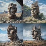 **<https://s.mj.run/l3N7LAIWuQc> the ruins of a Carolingian kings head in a landscape --v 7.0 --raw** - <@1071135204846096475> (relaxed)
