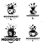 **A logo design featuring a stylized moon with a liquid splash and capsules, above the word "MOONROOT". The moon is depicted with craters and a handle, resembling a cup. Black liquid is splashing out of the moon-cup, with several black capsules floating around the splash. Below the moon-cup is the word "MOONROOT" in bold, sans-serif font, with a crescent moon symbol replacing the double "O"s. The entire design is in black and white.** - <@1100010158496686091> (fast)
-# Create, explore, and organize on [midjourney.com](<https://midjourney.com/imagine?from_discord=1>)
