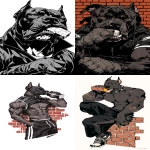 **Streetwear graphic, Black pitbull biting brick , very muscular, character portrait, screenpaint art style, --ar 9:16 --raw --niji 7** - <@1152402783652294757> (fast)