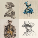 **continental drift fashion design sketch pareidolia Polaroid --ar 4:5** - <@948741381743083580> (fast)