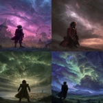 **Rumplestiltskin Set against a geomagnetic storm --ar 3:4** - <@948741381743083580> (relaxed)