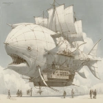 **an airship named hagfish --ar 7:5 --v 7.0 --raw** - Image #1 <@1071135204846096475>