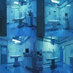**White operating room, hospitalization, small private clinic, clean, stuffy, basement, door, humidifier, cabinet, unmanned, air purifier, --ar 3:2 --niji 6** - Variations (Strong) by <@915835811092656128> (fast)