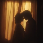 **A romantic couple sharing an intimate moment behind soft golden curtains, warmly lit by a cozy floor lamp, wrapped together in a blanket, silhouetted gently, dreamy and tender atmosphere, early morning or twilight glow, peaceful indoor setting, shallow depth of field, cinematic lighting, vintage color grading, 35mm film style, subtle grain, emotional storytelling, soft focus, style cinematic --v 7.0** - Upscaled by <@1331627685406965792> (fast)
-# Create, explore, and organize on [midjourney.com](<https://midjourney.com/imagine?from_discord=1>)
