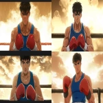 **<https://s.mj.run/jina_tdenXA> full body anime male boxer standing in a boxing ring, wearing red boxing gloves and blue sleeveless tank top, black boxing shorts with white waistband, sweat glistening on muscular arms, serious determined face, cinematic lighting, golden sunset tone, slight dust in the air, inspired by Hajime no Ippo and Blue Lock, ultra detailed anime illustration, strong composition, 16:9 aspect ratio --ar 16:9 --v 6.0 --chaos 10 --raw** - <@1417227526224347136> (relaxed, stealth)
-# Create, explore, and organize on [midjourney.com](<https://midjourney.com/imagine?from_discord=1>)