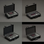 **<https://s.mj.run/bNRyW6AKQzs> <https://s.mj.run/7IMiCBizWbk> open black suitcase containing a bomb controller, realistic product design, simple internal layout, one central digital countdown screen with red numbers, several oversized square buttons on both left and right sides, clean and minimal interior, real-world materials, soft shadows, neutral studio lighting, high-resolution render, product photography style** - Variations (Strong) by <@843005989737201707> (fast)