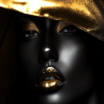 **elegant creative carnival deviant art, face, beautiful eyes, golden, parasol, black background --v 6.1 --p lt1rlk7 4529jd3 --s 750 --ar 4:3** - Image #1 <@1128543579556565043>