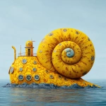 **a yellow navy ammonite amanita submarine down the sea --v 7.0 --raw** - Image #2 <@1071135204846096475>