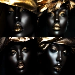 **elegant creative carnival deviant art, face, beautiful eyes, golden, parasol, black background --v 6.1 --p lt1rlk7 4529jd3 --s 750 --ar 4:3** - <@1128543579556565043> (relaxed)