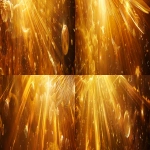 **Divine golden light rays descending from heaven onto floating elemental symbols (fire flame, water droplet, air swirl, earth crystal), angelic wings in background, warm amber and gold color palette, hyper-realistic spiritual energy, cinematic photography --ar 4:1 --v 6.0** - Variations (Strong) by <@900787127892180992> (relaxed)
