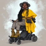 **graffiti bipoc motorized wheelchair and disability accessible fashion design sketch --ar 3:4 --p djcuvnt** - Image #1 <@948741381743083580>