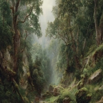 **the poet's latest muse was apparently a female spirit of opalized wood which had discovered in a secluded grove in the mountains, romantic era painted style, pre rephaelites --ar 16:9 --v 7.0** - Image #4 <@1135636698060038216>