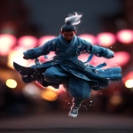 **handsome, young chinese man , wearing a blue and white soft, flowing Hanfu style robe chaos, in a full body, flying in the air pose --ar 18:25 --p f6gpn1a --v 7.0** - Image #2 <@1064451214823129168>