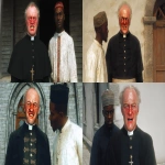 **<https://s.mj.run/cwTvEep8bpY> wearing a catholic priest wardrobe, standing beside a Nigerian man who is wearing traditional Nigerian wardrobe, old church in the background, realistic, photorealistic, --ar 16:9 --v 7.0 --s 50** - <@990985509620842596> (fast)