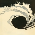 **Minimalist fluvioglacial vortex, monochrome, back and white line drawing, single line --p adreq7i --v 7.0** - Image #1 <@1015631618645438535>