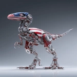 **a 3d rendered image of an industrial-style raptor robots with a glass chest head and american flag colour scheme metallic metal, an ultra-detailed illustration in the style of Atey Ghailan and Jacek Yerka, ultra-high resolution, in a dynamic pose, 4k --ar 13:20 --v 7.0** - Upscaled by <@1087506013407695028> (relaxed)
-# Create, explore, and organize on [midjourney.com](<https://midjourney.com/imagine?from_discord=1>)