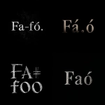**the exact text "Fa=Fo" in cinzel font over a black background --s 50** - <@441294708036206603> (fast)