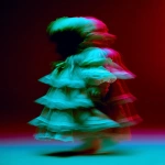 **Abstract, long-exposure portrait of a kid dressed as a head of lettuce in Belle Epoque fashion, their silhouette blurred in fluid motion beneath flickering gaslight chandeliers. Cascading layers of delicate lettuce ruffles and lace sleeves dissolve into painterly streaks, evoking a surreal fusion of haute couture and garden whimsy. The darkened room suggests a velvet-draped Parisian theatre, bathed in grainy soft focus and lit by ethereal turquoise and dusky rose highlights, casting shimmering reflections on lacquered floors and stained-glass panels. Their verdant costume flows like ink in water, caught mid-gesture in a ghostly sweep of time. A nostalgic film grain overlays the entire image, like a lost glass-plate negative, while soft light blooms around their figure, forming a gentle halo of innocence and mystery. The mood is poetic and otherworldly as if captured during a Belle Époque séance inside an art nouveau dream. High resolution, surreal motion blur, tonal color grading, and cinematic lighting. --ar 2:3 --profile sdrrzng 446aflf --ow 50 --stylize 350 --oref <https://s.mj.run/-8gDQd_tYQ4> --sref <https://s.mj.run/fc3MgUECz5k> --v 7.0** - Image #3 <@1197624915298357348>