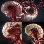 **Cerebral artery close-up cutaway, blood clot blocking artery, oxygen flow stopped, half brain area darkened, ischemic stroke visualization, ultra detailed medical 3D, sharp focus, cinematic lighting, no gore, educational 🔬 Style Master Prompt (हर scene में common add करें) 3D ultra-realistic medical cutaway, human body without skin, glossy anatomical textures, sharp focus, cinematic lighting, octane render, ray tracing, subsurface scattering, clean medical colors, no blood, educational, 8K detail, dark background, depth of field** - <@1464095684528701474> (fast)
