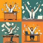 **simple cartoon man flipping a desk in an HR meeting, celebrating his appeal win, shocked HR staff, papers flying, bold outlines, flat colors, comic strip style, minimal background --v 6.0 --ar 1:1** - <@1071571012547780618> (fast)
-# Create, explore, and organize on [midjourney.com](<https://midjourney.com/imagine?from_discord=1>)