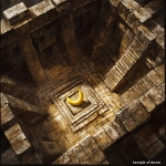 **an ancient "temple of doom" maze style temple that has a golden banana at the center surrounded by traps and danger. Hi-Def** - Image #2 <@747964533716549692>