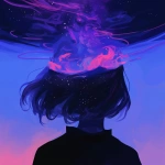 **a woman's head from behind in the dark looking up at the sky. The sky is beautiful and filled with stars and streaking details of color. --niji 6** - Upscaled (Creative) by <@656961830371196938> (fast)
-# Create, explore, and organize on [midjourney.com](<https://midjourney.com/imagine?from_discord=1>)