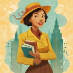 **illustration of Ms Zora Neale Hurston in a children’s book for young adults to learn about the Harlem Renaissance --v 7.0** - Upscaled by <@971983145287168010> (fast)