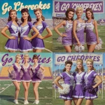**ultra realistic, highly detailed, photographic image of three beautiful high school pompom girls of the 1960’s smiling happily with a beautiful well manicured football field behind them. Their short skirted purple and white outfits have a calligraphic "S" on the bodice. Above them is a huge attractive banner saying "Go Cherokees". HD** - <@1327691479602298971> (fast, stealth)
-# Create, explore, and organize on [midjourney.com](<https://midjourney.com/imagine?from_discord=1>)