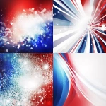 **patriotic, red, white, blue background. abstract. vector. isolated white background. shiny --v 5.0** - <@544365320228306984> (fast)