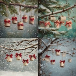 **oil painting, vintage style, toilet paper rolls hanging from branches with christmas bows, and snow falling in the background. --ar 67:89** - <@755829658108297216> (fast)
-# Create, explore, and organize on [midjourney.com](<https://midjourney.com/imagine?from_discord=1>)