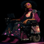 **graffiti bipoc motorized wheelchair and disability accessible fashion design sketch --ar 3:4 --p v72x35v** - Image #2 <@948741381743083580>