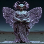 **the horned black winged lavender kimono queen spinning around the stars of light, she might be the one i take tonight --ar 2:3 --sref 2538114577 1717166573 --p ajjw9qi --exp 69 --sv 4 --s 666 --v 7.0** - Image #2 <@788265797444173834>