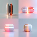 **minimalist 3D capsule split in half, clean soft edges, matte and glossy halves, glowing thin line separating them, soft lighting, financial balance metaphor, futuristic fintech concept, centered object, no UI, white background with soft shadows, 16:9, 4k --ar 16:9 --v 6.0 --raw** - <@1321055388543483937> (fast)