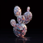 **crystal cactus shinny like a dimond, black background --v 7.0** - Image #4 <@1103826883310800916>