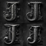 **design a business logo using the letter I and the letter J, aggressive old English style with dramatic lighting** - Variations (Strong) by <@973572765686829076> (fast, stealth)