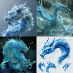 **blue dragon ancient feeling transparent in different expression animation --v 6.0** - <@1105408507685130261> (relaxed)