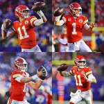 **a quarterback throwing the back that is the exact same as this image - same colors, same number etc. his face should be shadowed --sref <https://s.mj.run/fg4jVZC7TQI> --v 6.0** - <@167798858246520834> (fast)